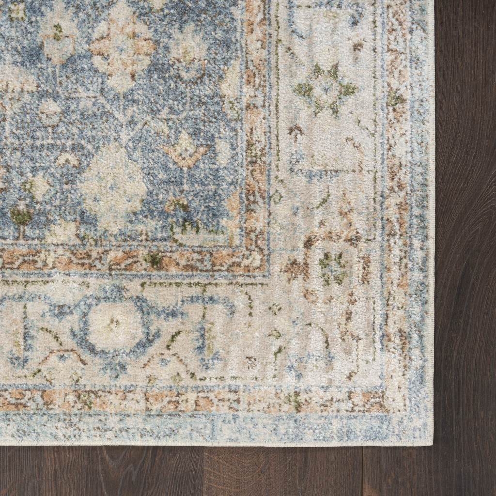 3" X 5" Gray Oriental Power Loom Distressed Washable Area Rug