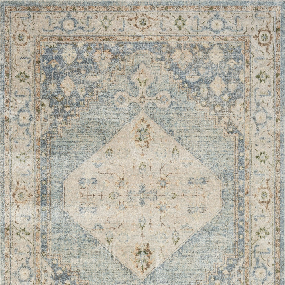 3" X 5" Gray Oriental Power Loom Distressed Washable Area Rug