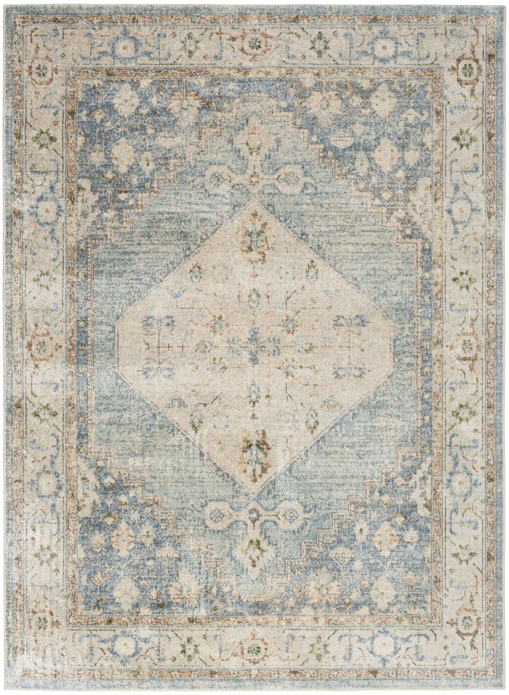 3" X 5" Gray Oriental Power Loom Distressed Washable Area Rug