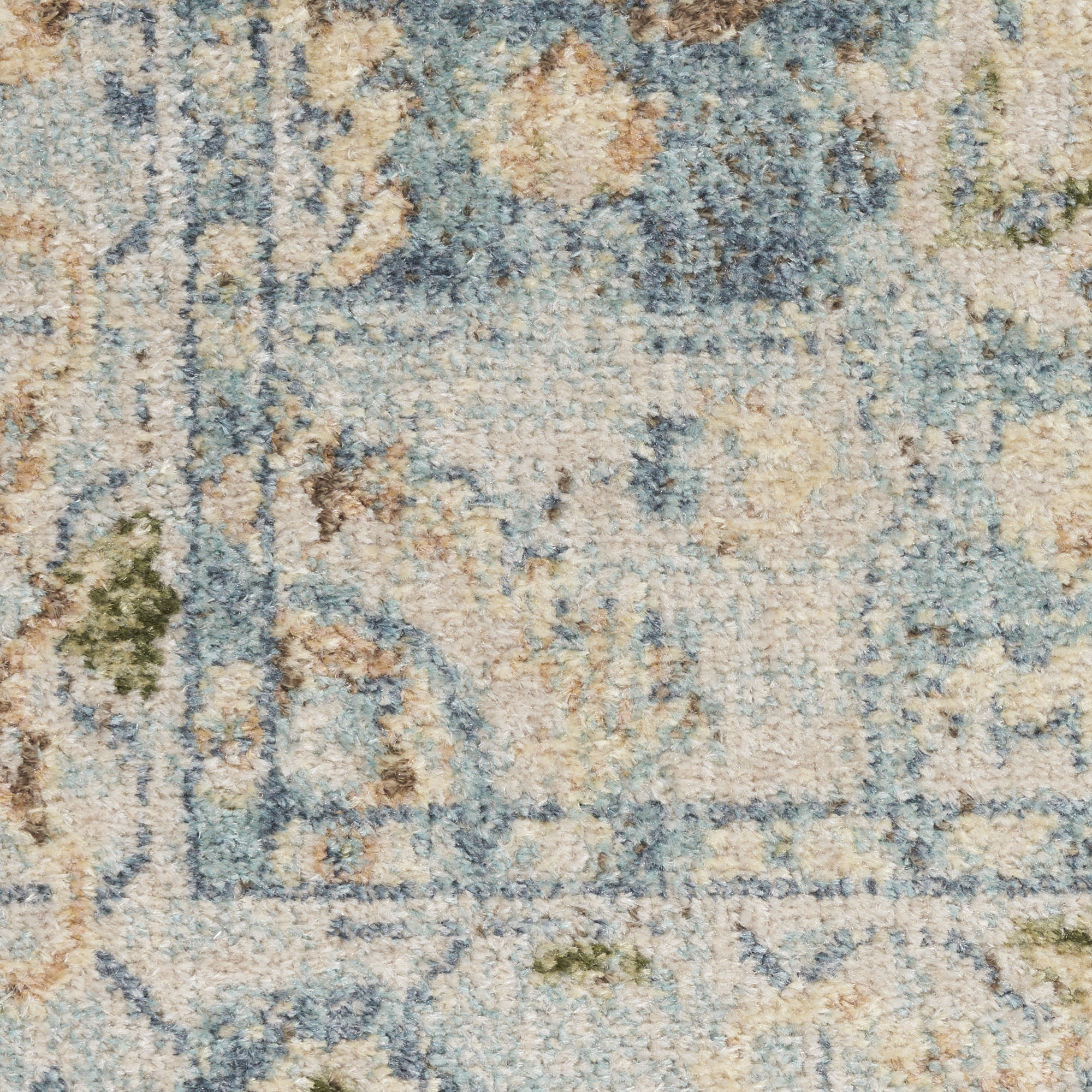 5" X 7" Gray Oriental Power Loom Distressed Washable Area Rug