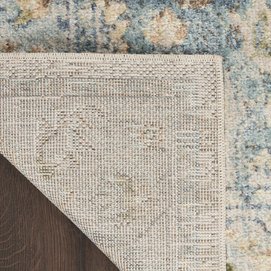5" X 7" Gray Oriental Power Loom Distressed Washable Area Rug
