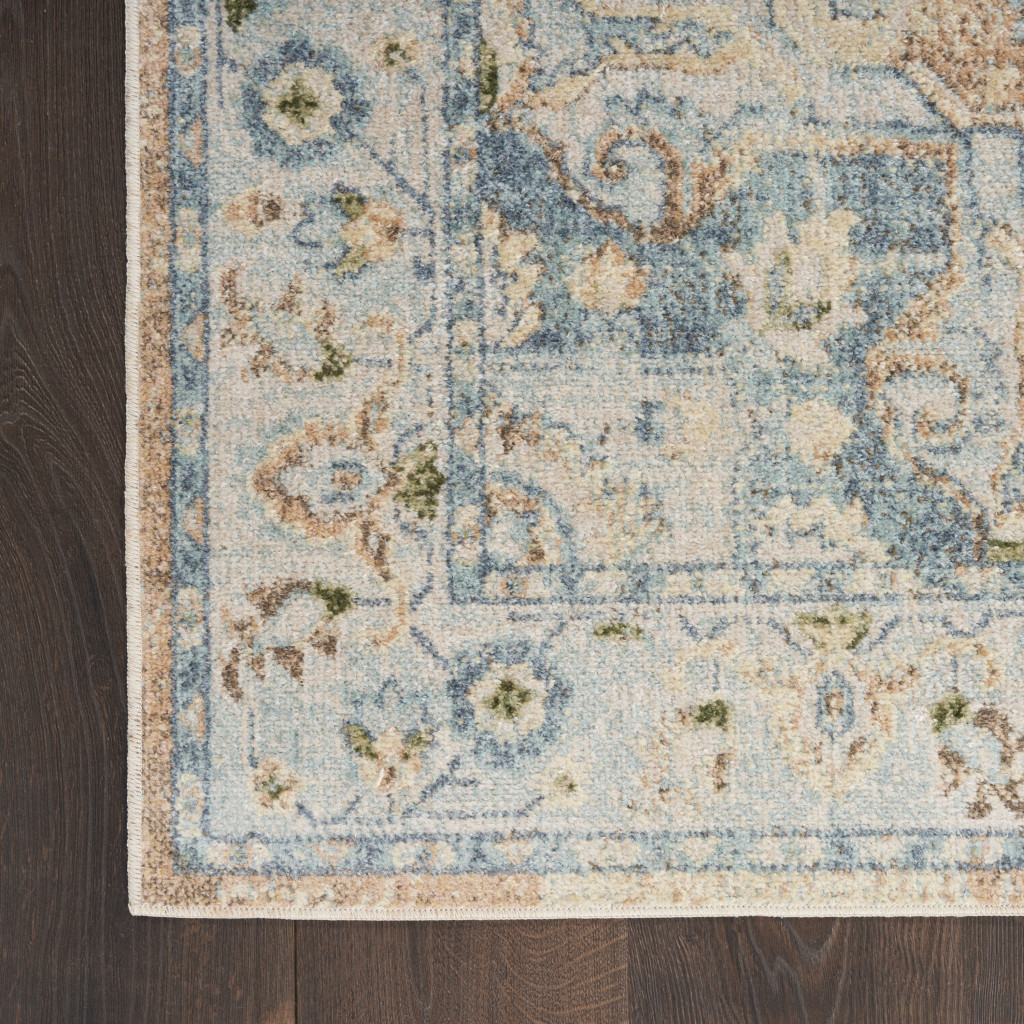 5" X 7" Gray Oriental Power Loom Distressed Washable Area Rug
