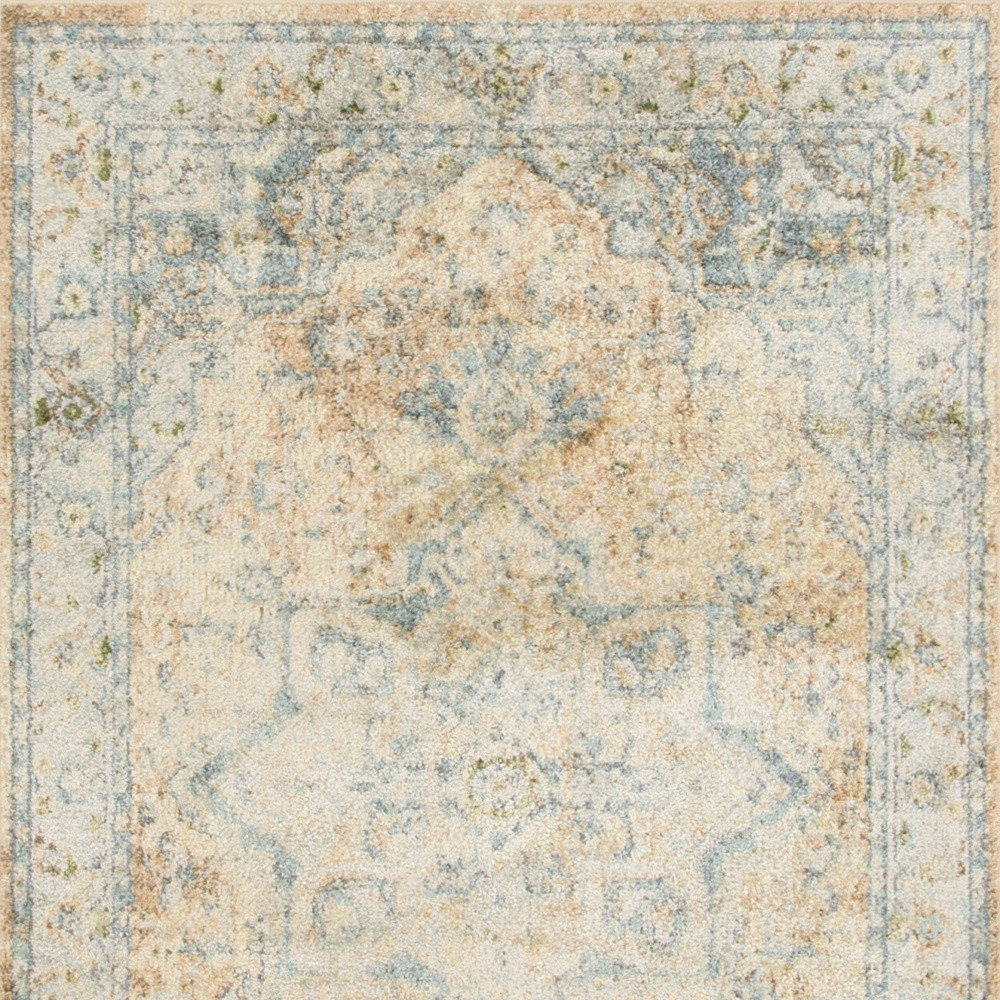 5" X 7" Gray Oriental Power Loom Distressed Washable Area Rug