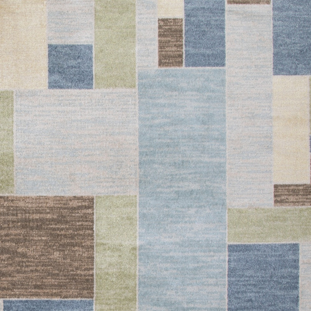7" X 9" Denim Blue Oriental Power Loom Distressed Washable Area Rug
