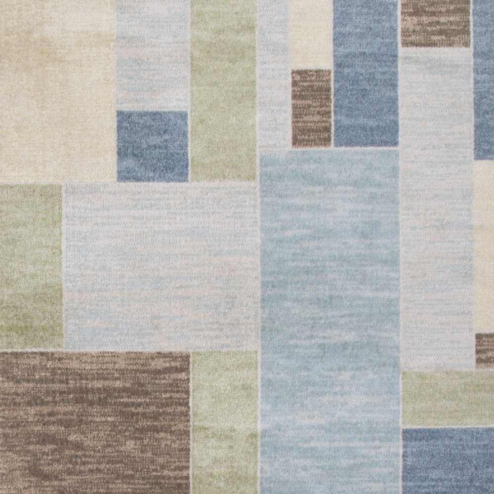 4" X 6" Denim Blue Oriental Power Loom Distressed Washable Area Rug