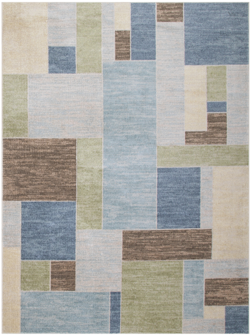 4" X 6" Denim Blue Oriental Power Loom Distressed Washable Area Rug