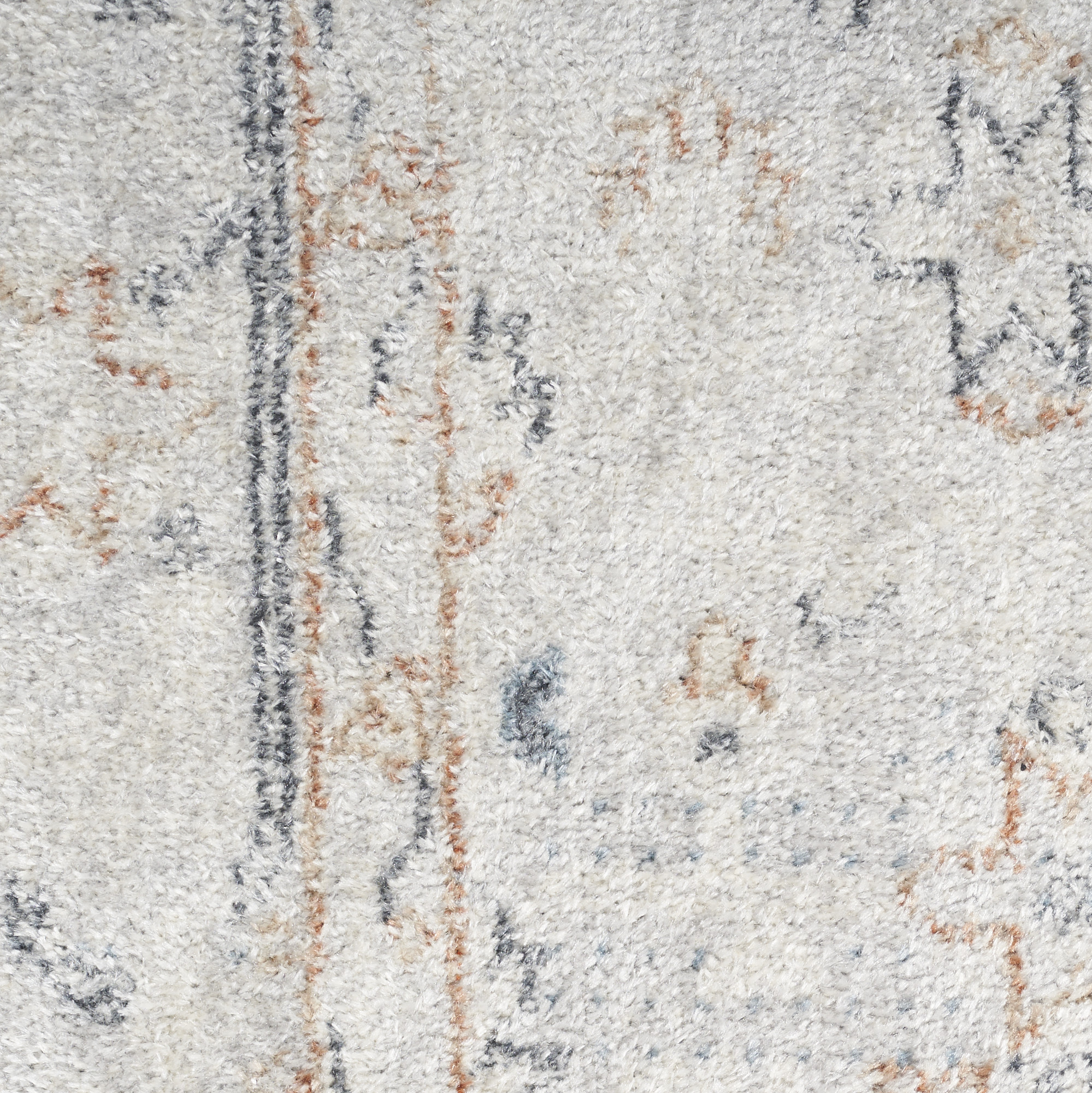 4" X 6" Light Blue Oriental Power Loom Distressed Washable Area Rug