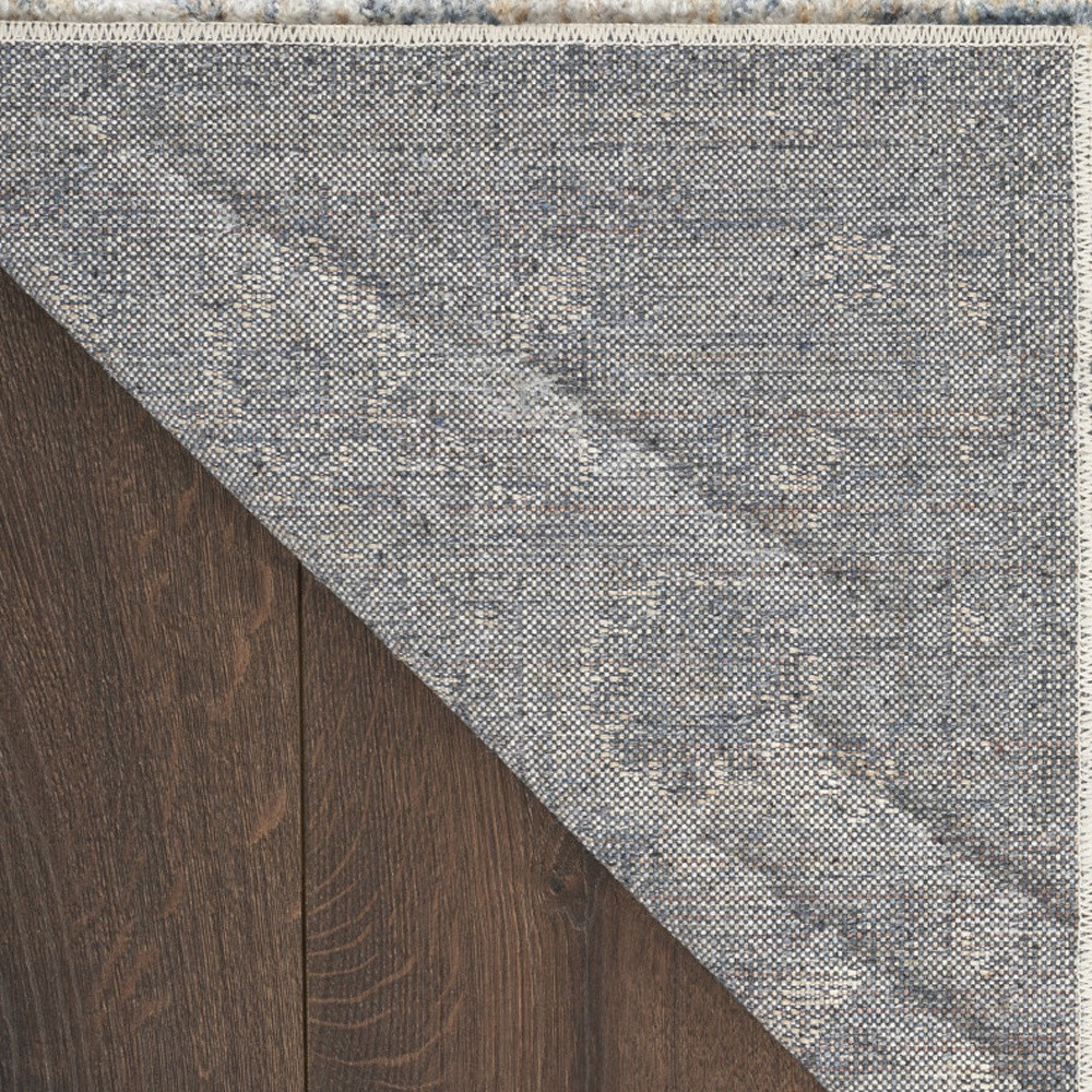 10" Gray Oriental Power Loom Washable Runner Rug