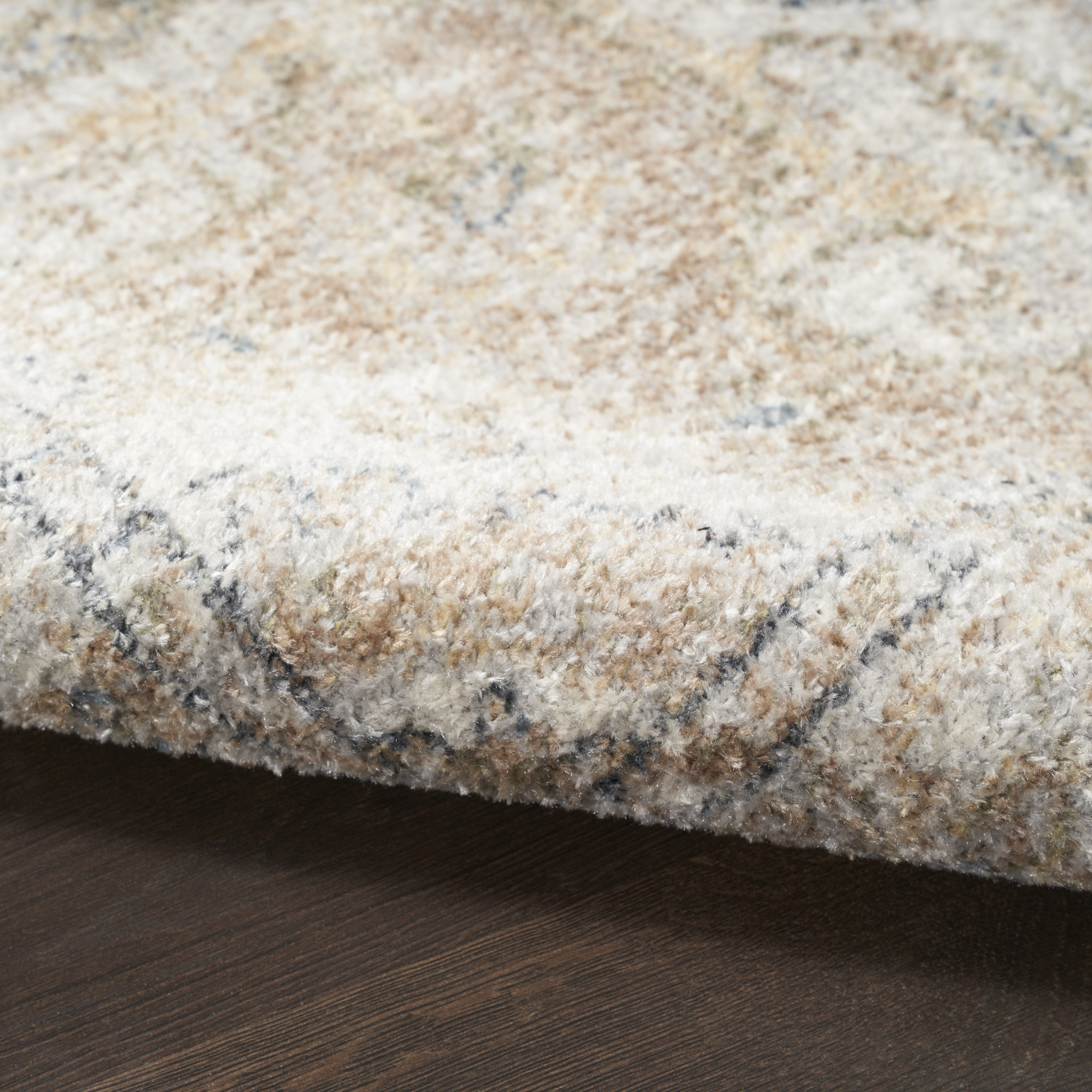 8" Runner Beige and Ivory Oriental Power Loom Washable Runner Rug