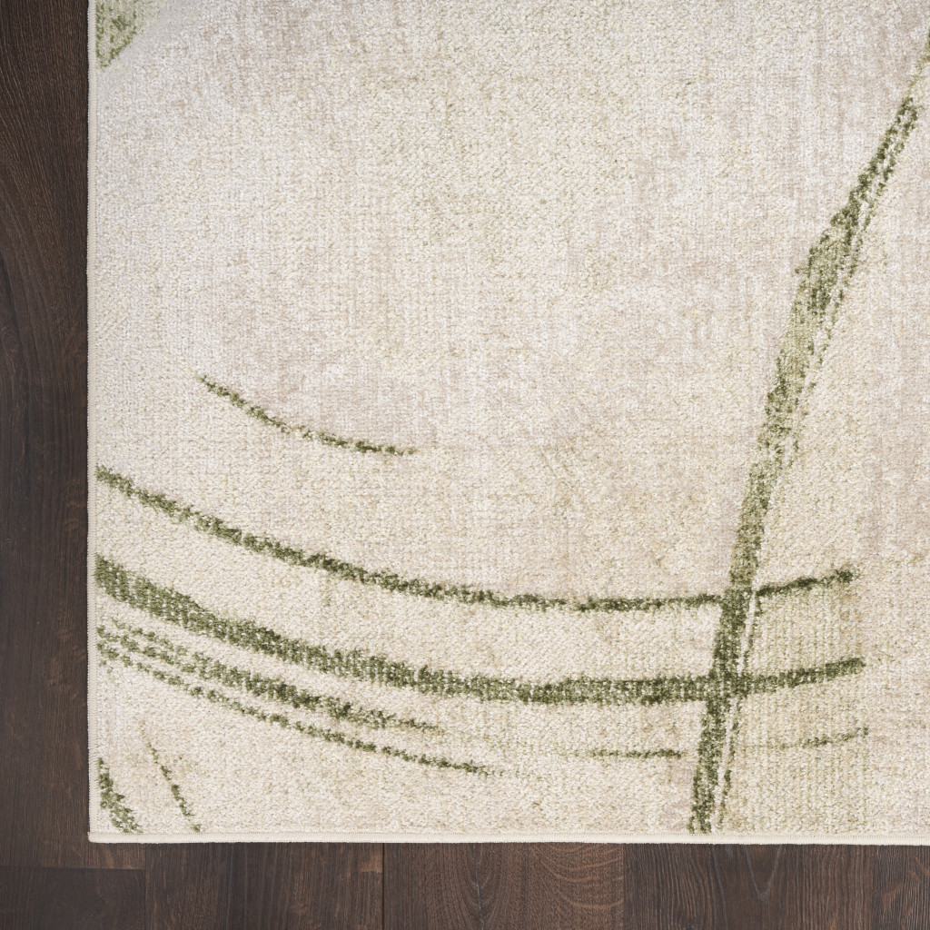 8" X 10" Denim Blue Oriental Power Loom Washable Area Rug