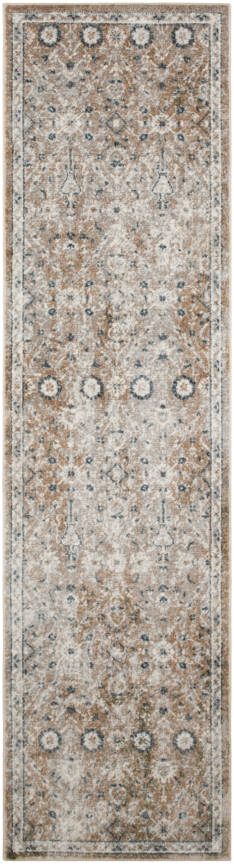 5" X 7" Gray Oriental Power Loom Washable Area Rug
