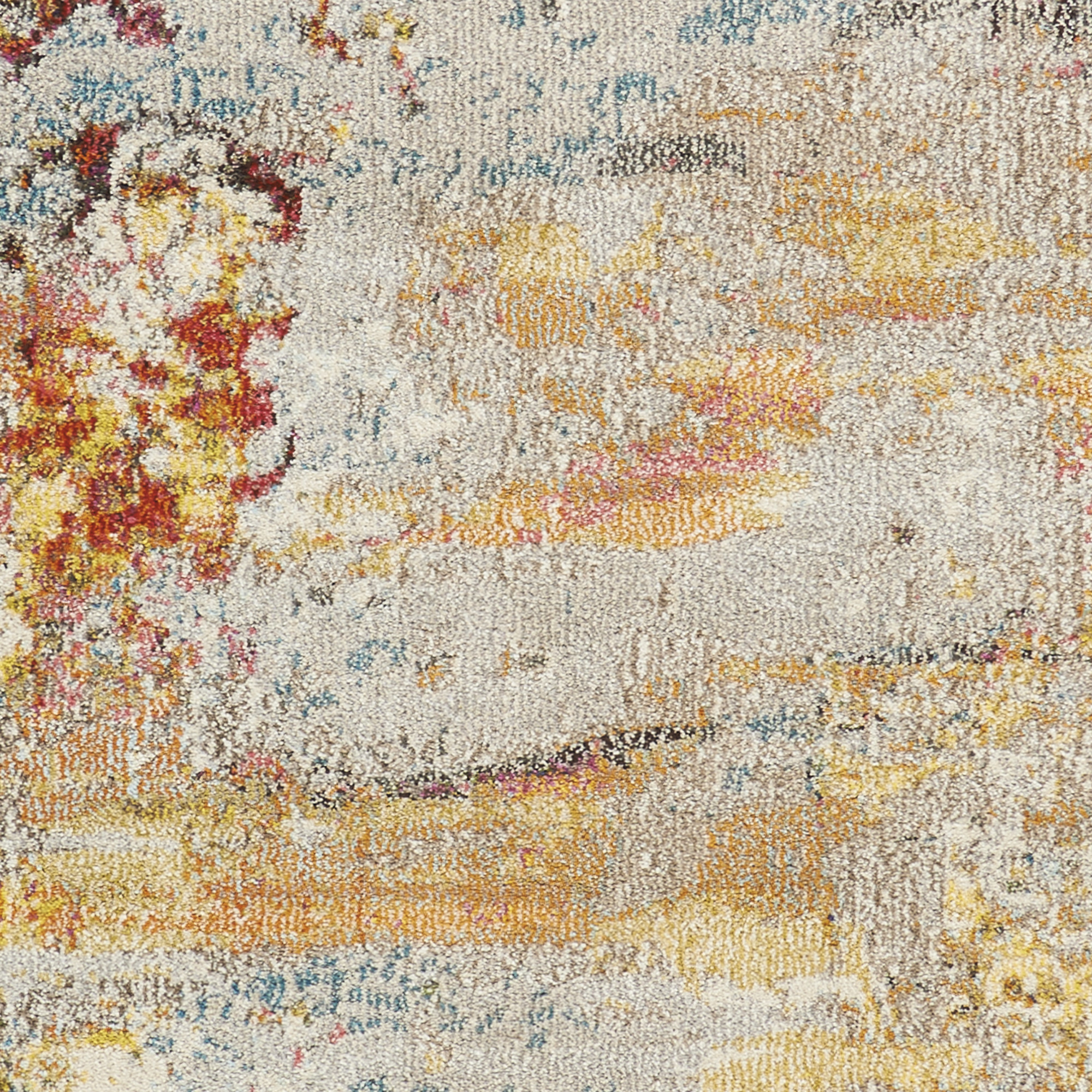 8" X 11" Blue And Gray Abstract Power Loom Area Rug