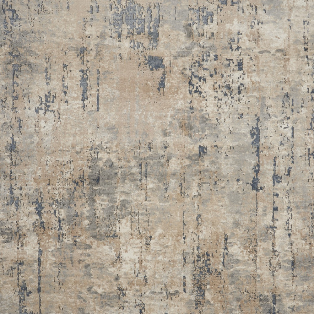 7" X 10" Beige Abstract Power Loom Area Rug