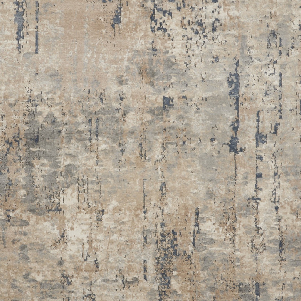 7" X 10" Beige Abstract Power Loom Area Rug
