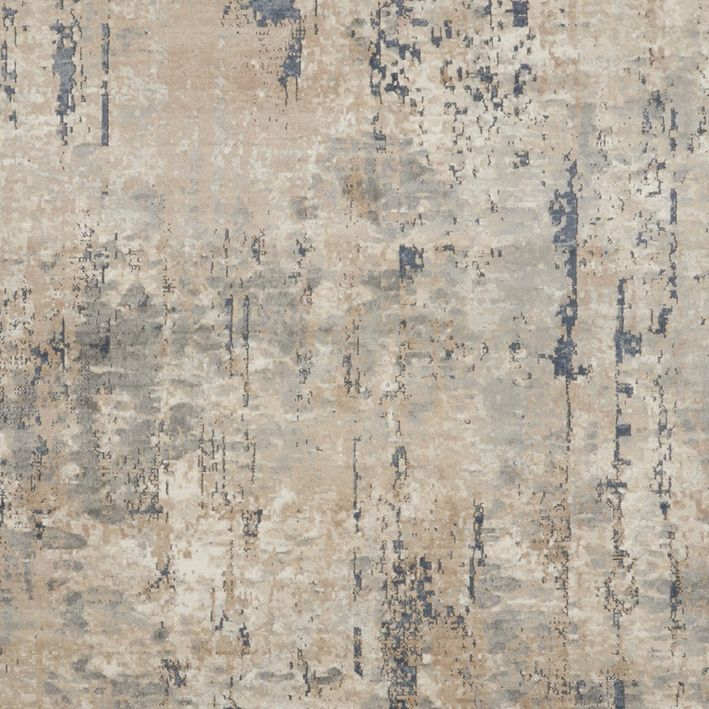 7" X 10" Beige Abstract Power Loom Area Rug
