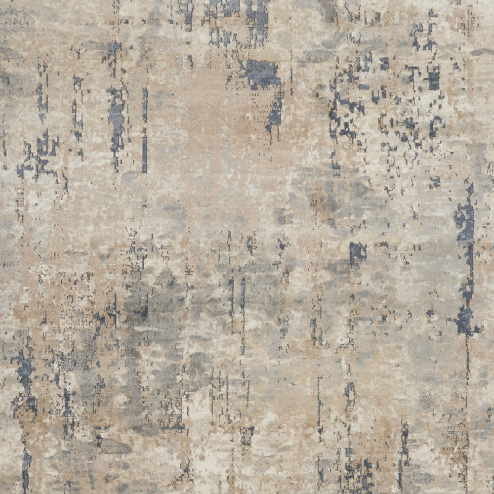 8" X 10" Beige Abstract Power Loom Area Rug
