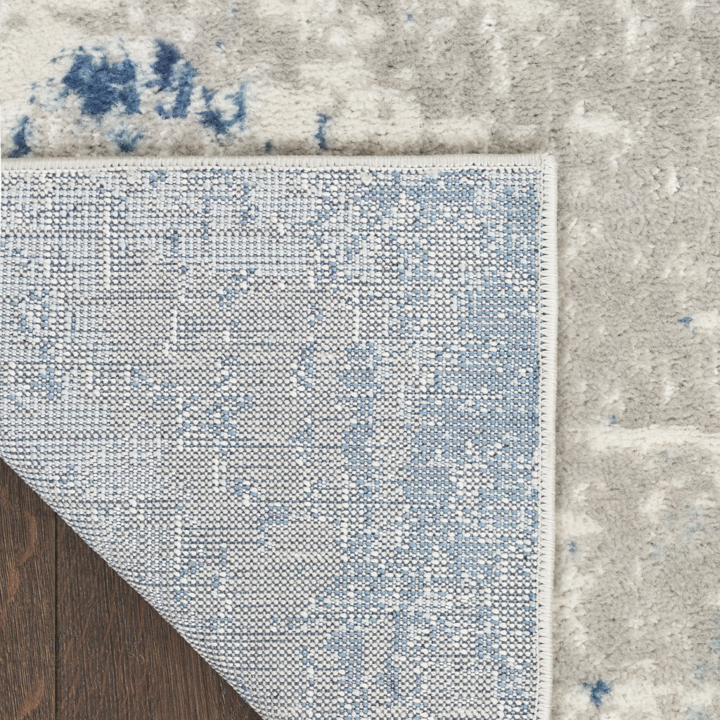 6" X 9" Ivory Abstract Power Loom Area Rug
