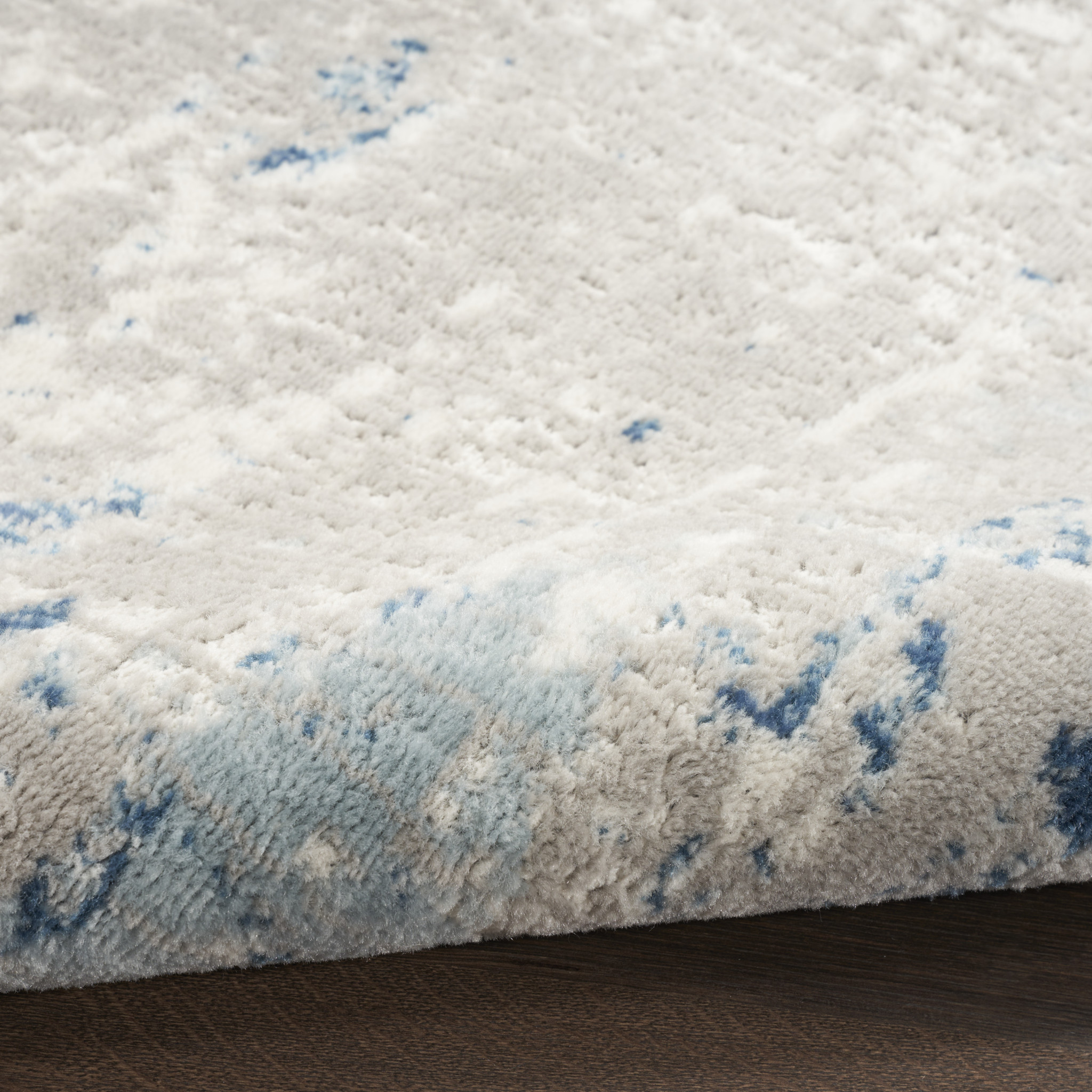 6" X 9" Ivory Abstract Power Loom Area Rug