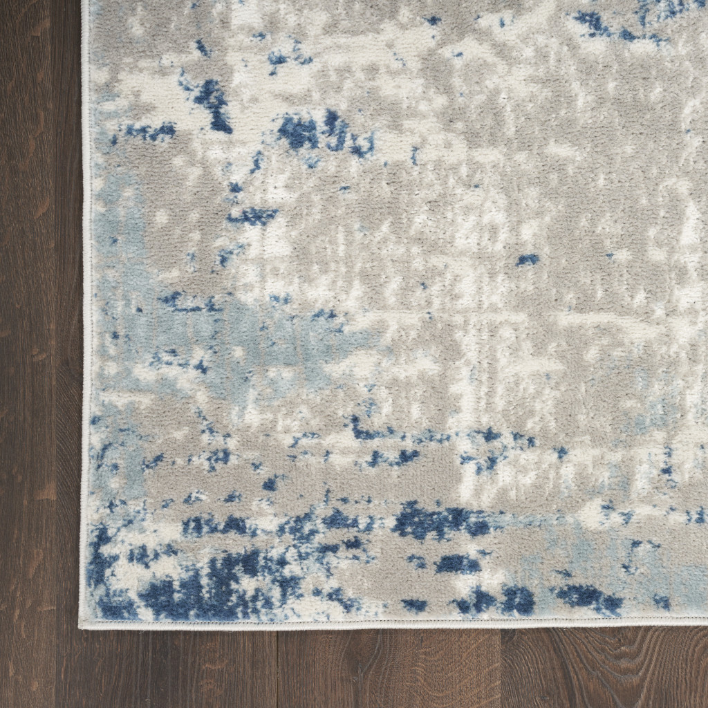5" X 7" Ivory Abstract Power Loom Area Rug