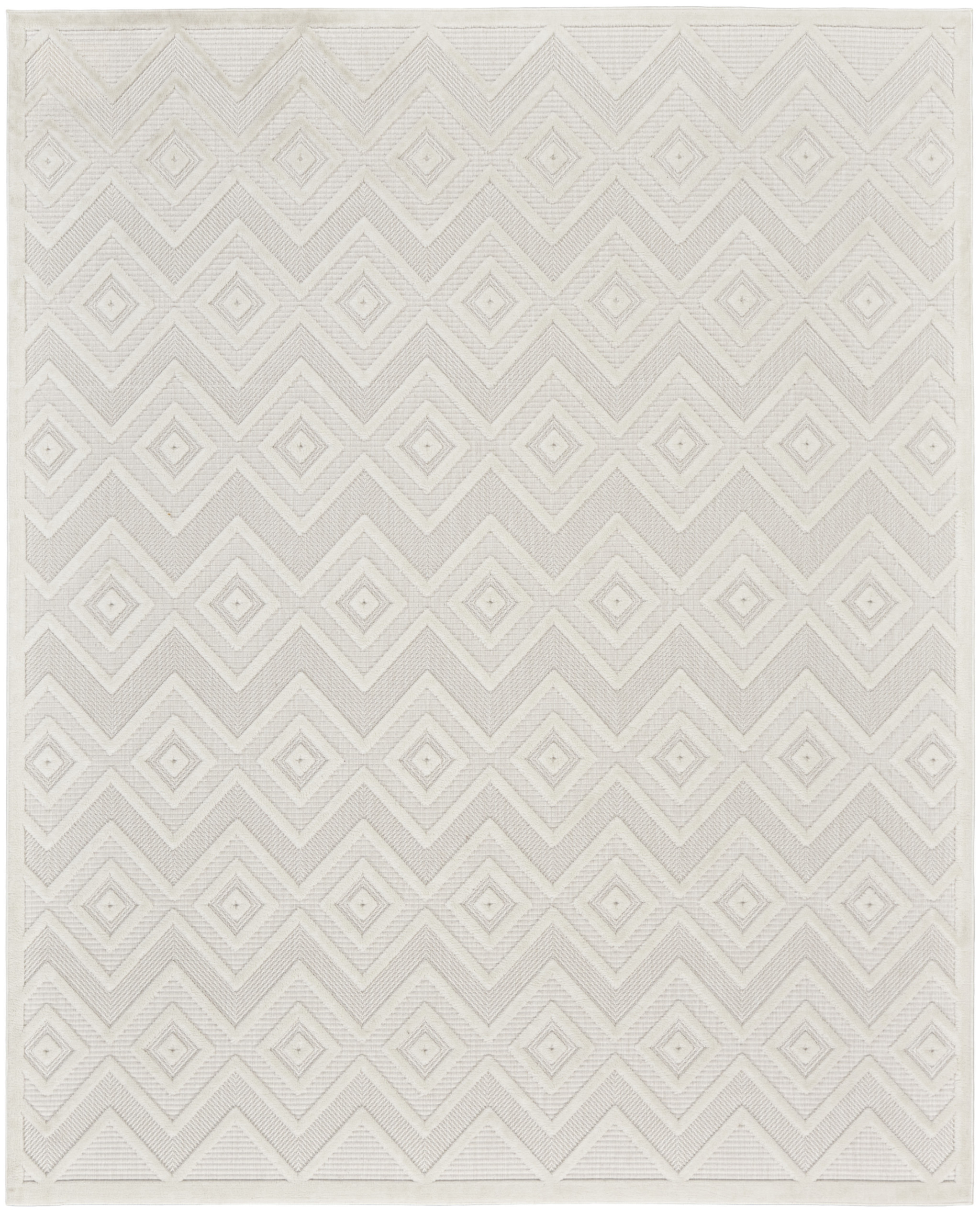 8' X 10' Cream Indoor Outdoor Area Rug-522119-1