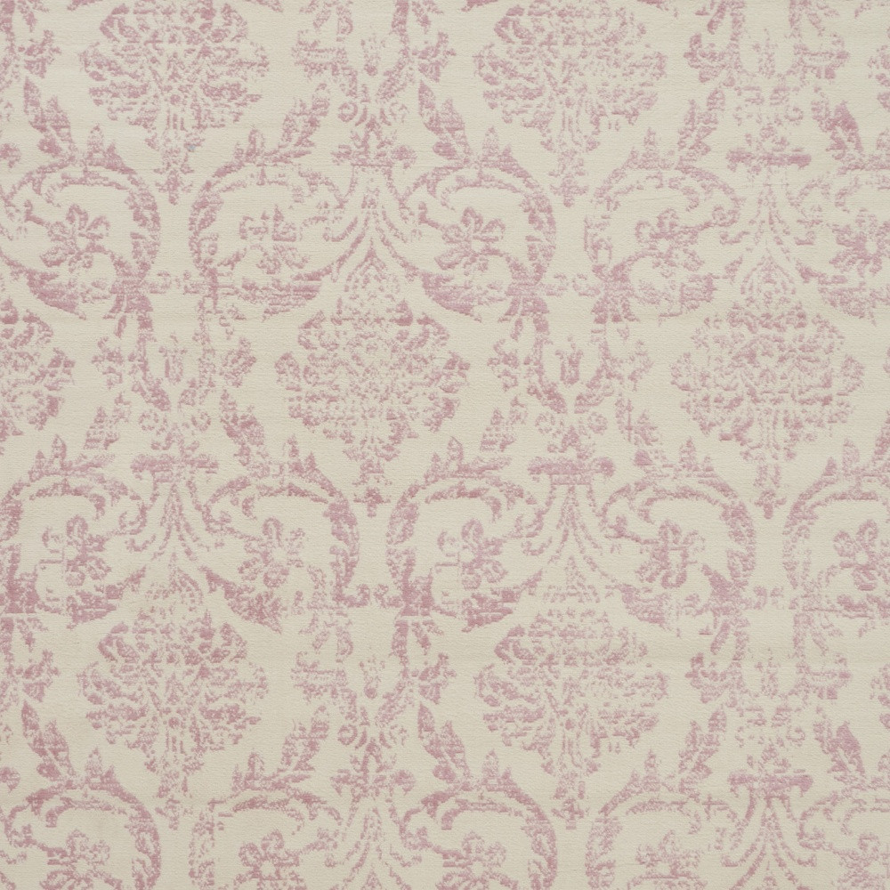 8" X 10" Cream Damask Power Loom Area Rug