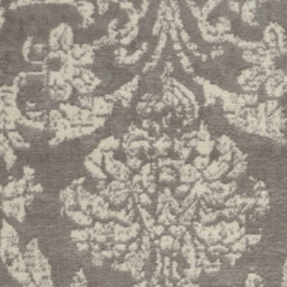 8" X 10" Gray Damask Power Loom Area Rug