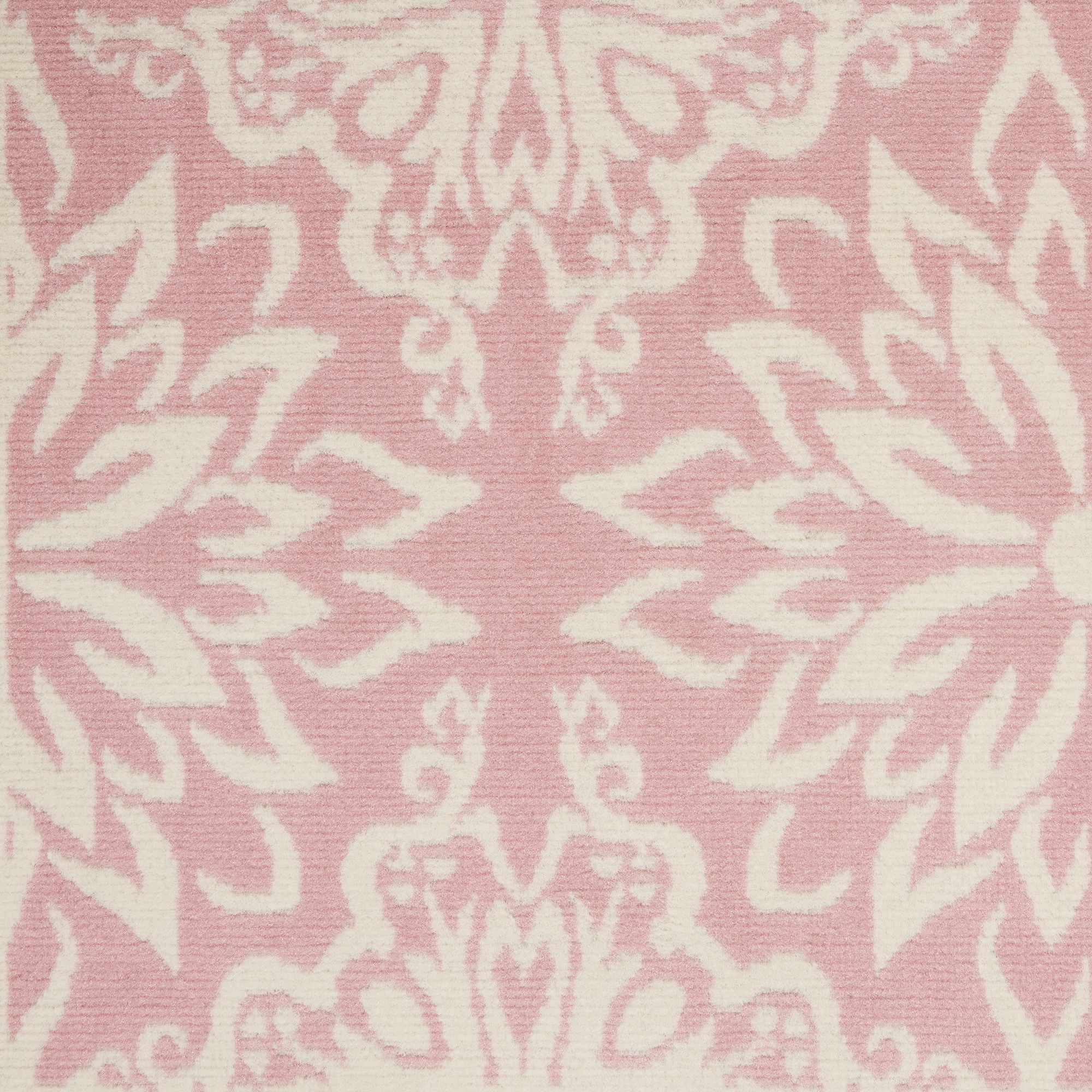 4" X 6" Pink Floral Power Loom Area Rug