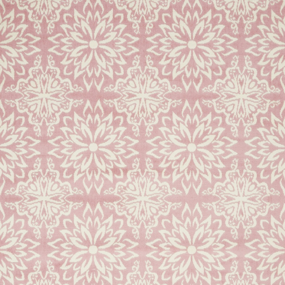4" X 6" Pink Floral Power Loom Area Rug
