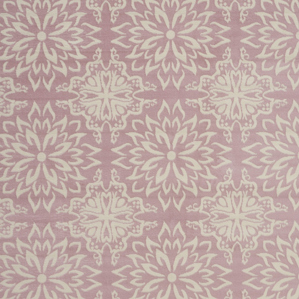 8" X 10" Pink Floral Power Loom Area Rug