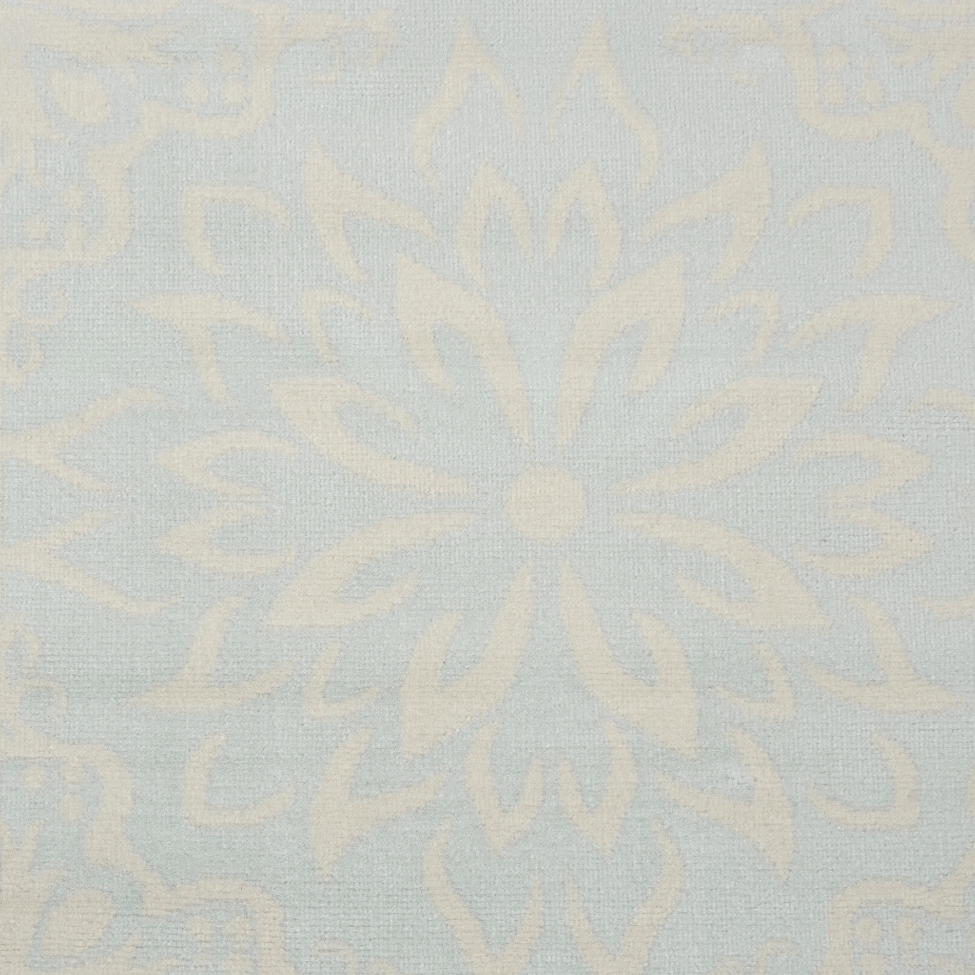 8" X 10" Light Blue Floral Power Loom Area Rug