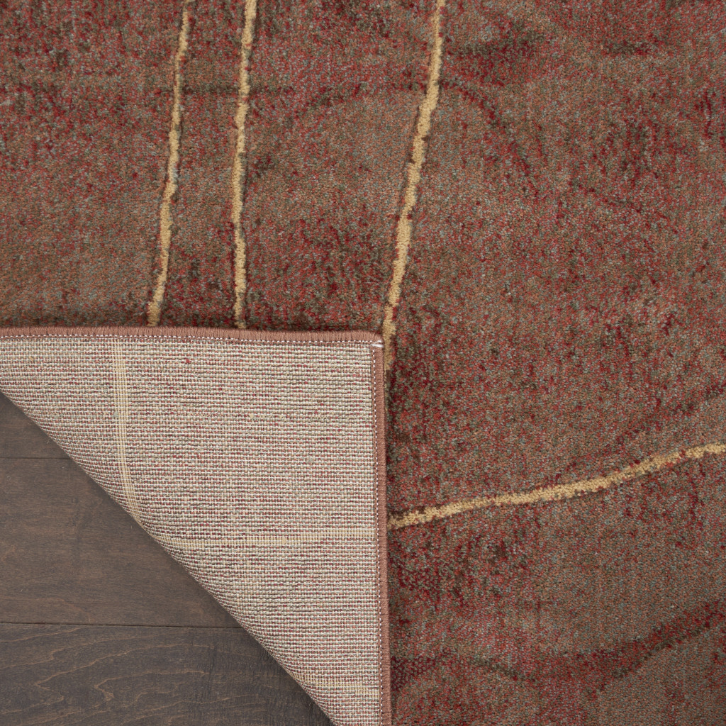 5 X 8 Brown Floral Power Loom Area Rug