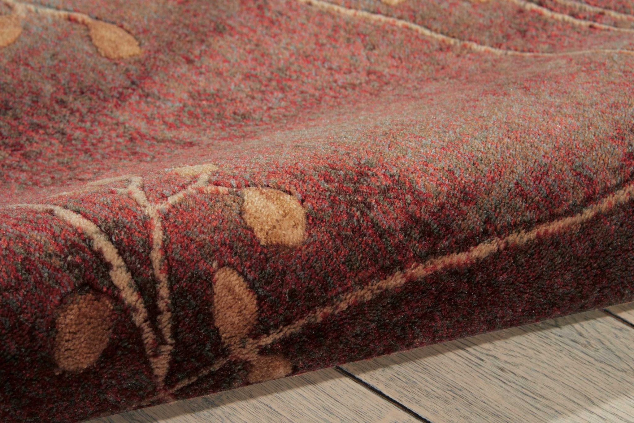 2" X 3" Brown Floral Power Loom Area Rug