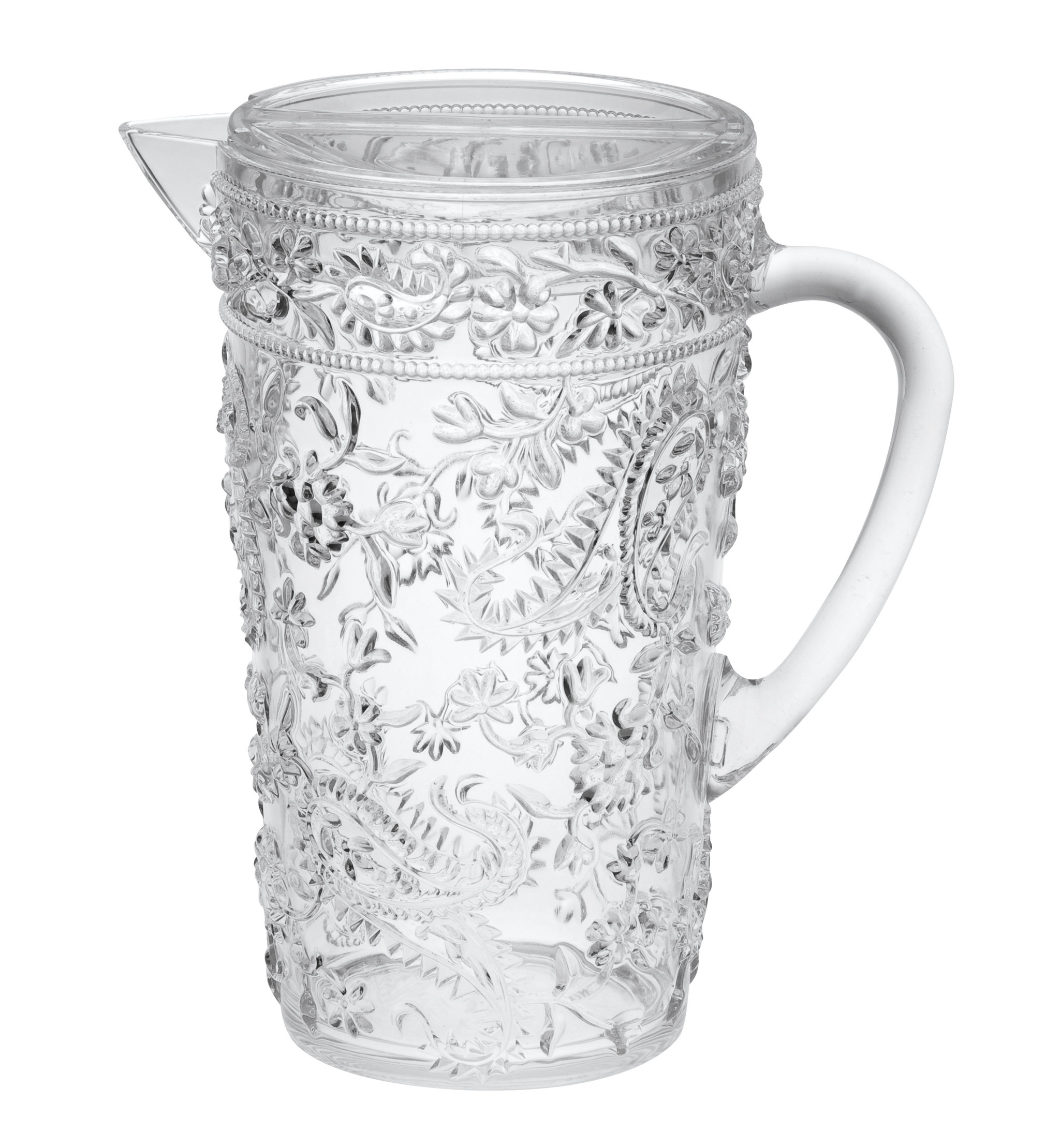 2.5 Quart Clear Paisley Acrylic Pitcher-523317-1