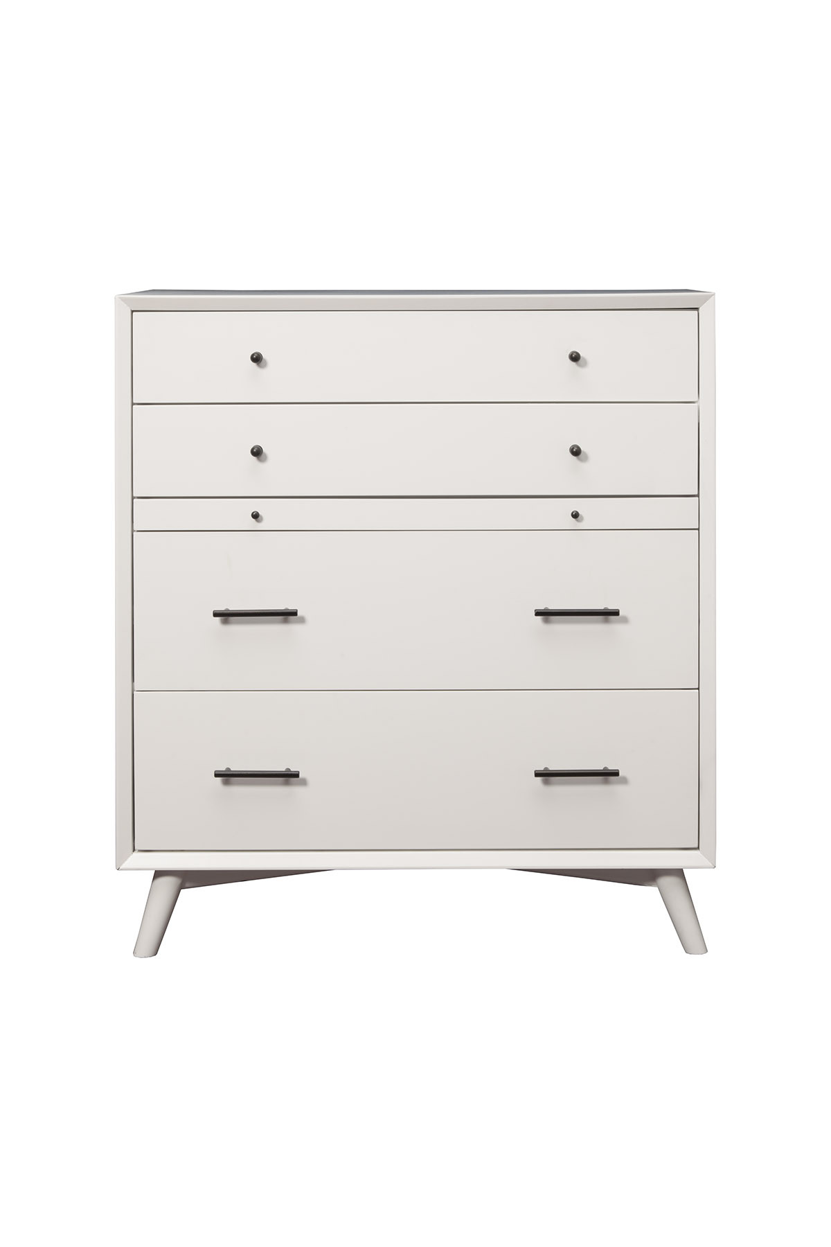 38" White Solid Wood Four Drawer Chest-524147-1