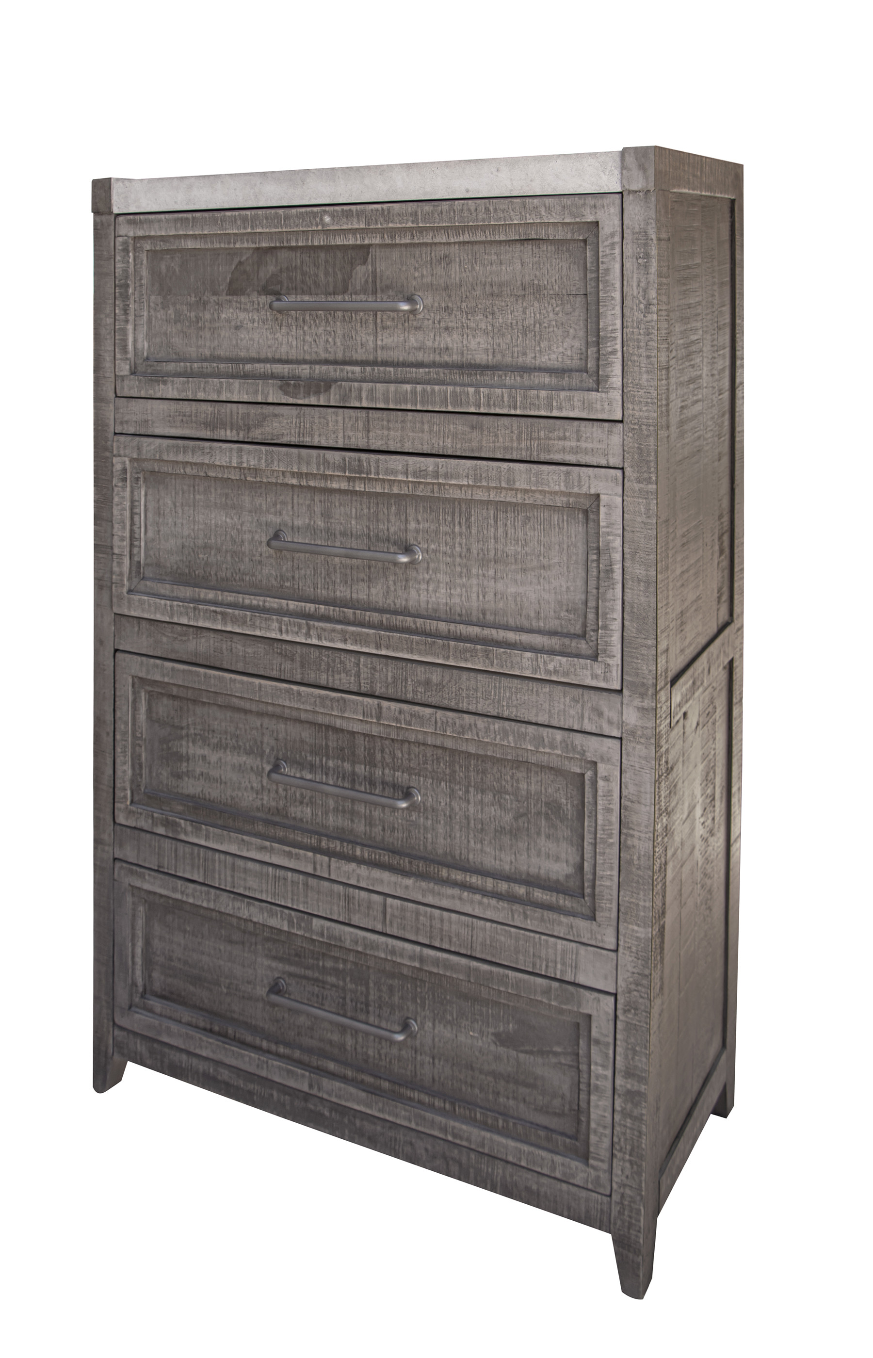 37" Gray Solid Wood Four Drawer Chest-524583-1