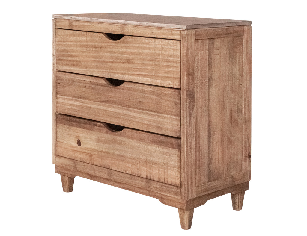 36" Natural Solid Wood Three Drawer Chest-524589-1