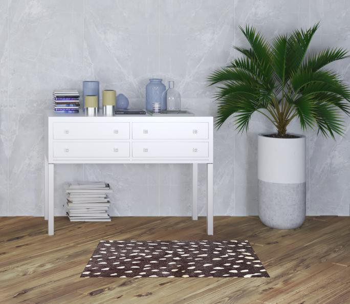 2 X 4 chocolate Animal Print Washable Area Rug With Uv Protection