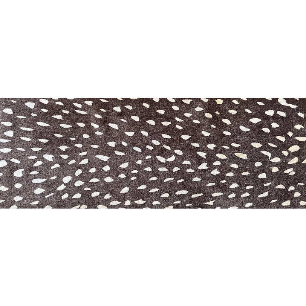 2 X 6 chocolate Animal Print Washable Runner Rug With Uv Protection