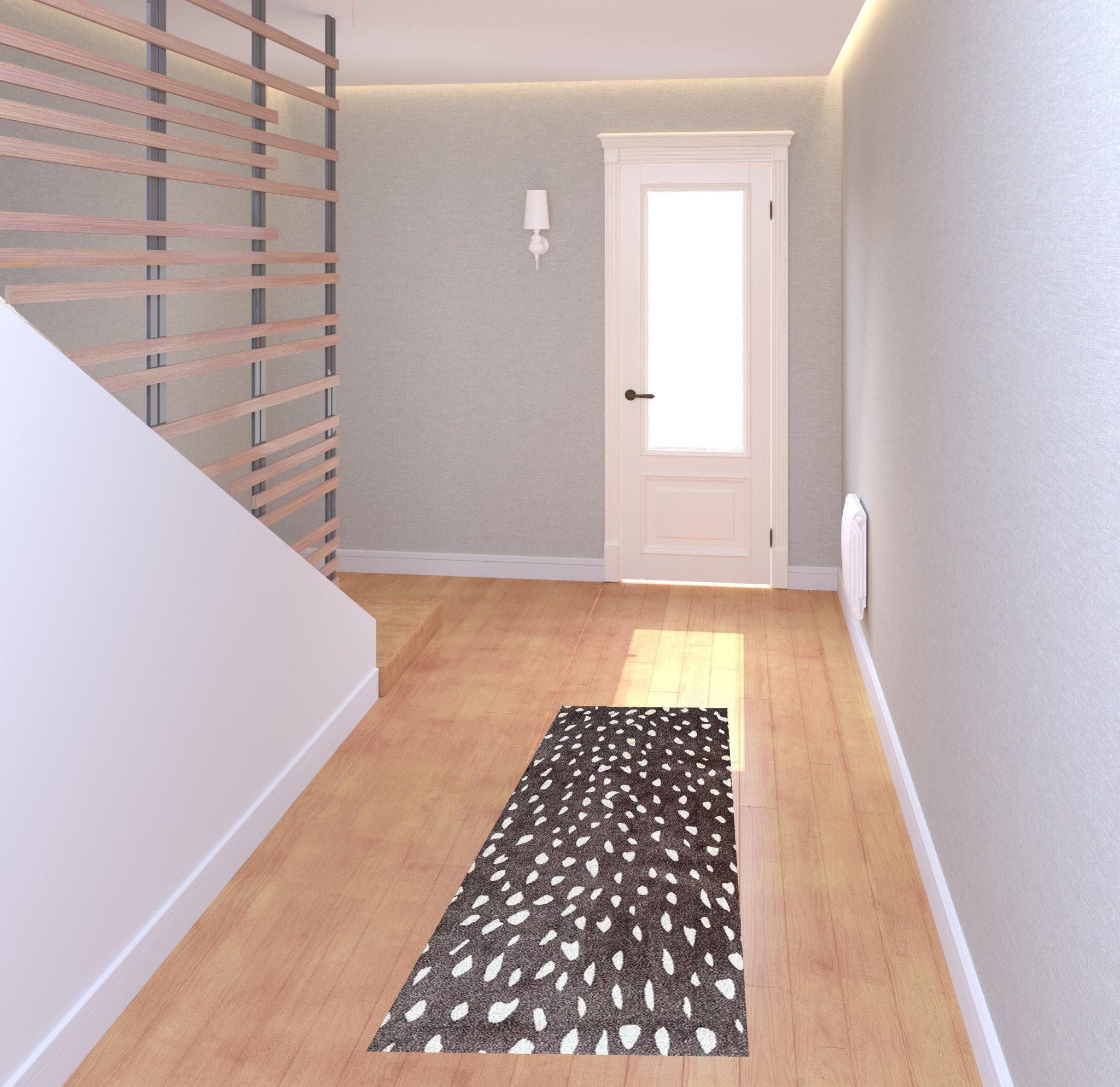 2 X 6 chocolate Animal Print Washable Runner Rug With Uv Protection