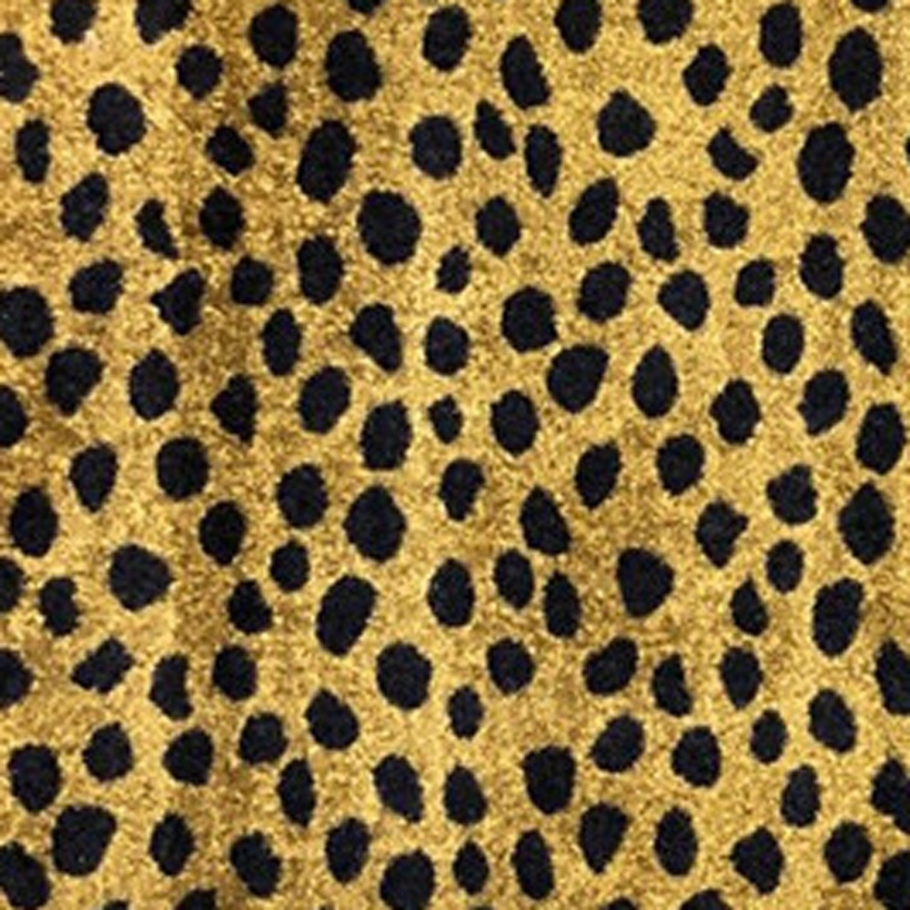 2 X 6 Bronze Leopard Print Washable Runner Rug With UV Protection