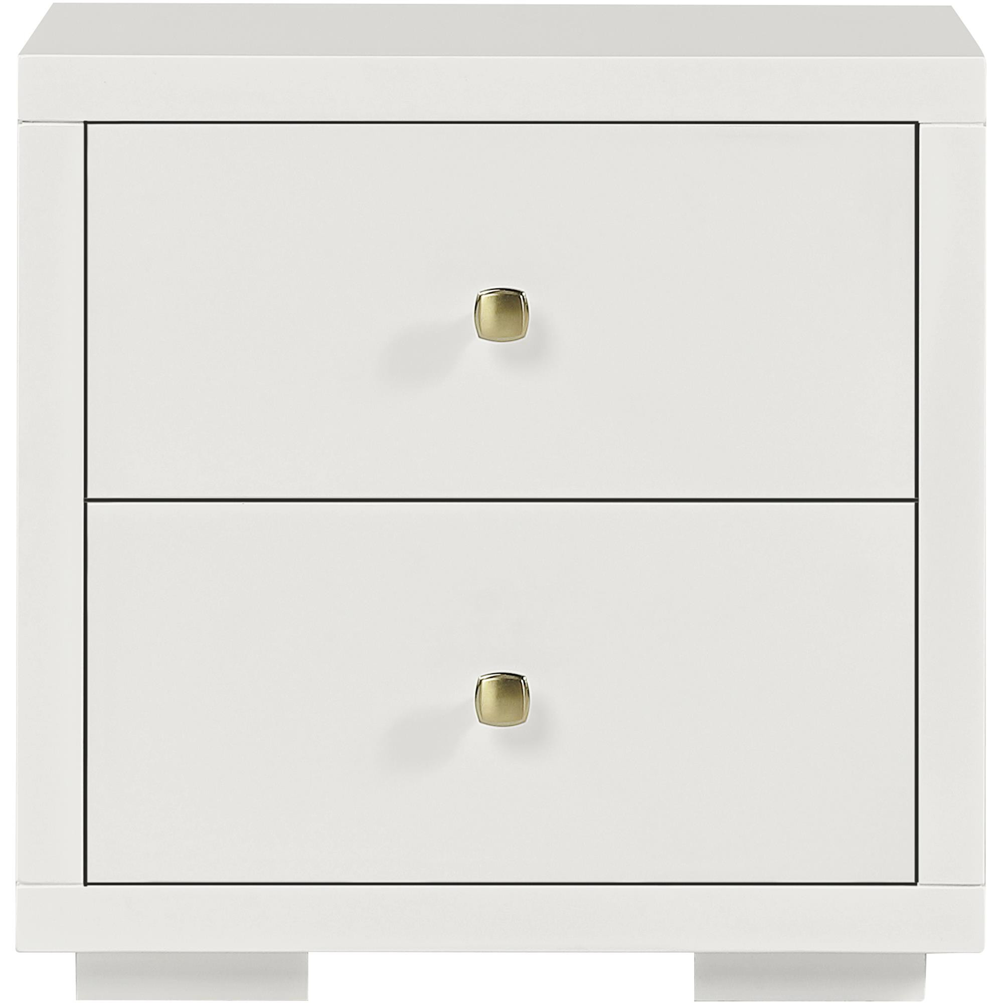 19" White Two Drawer Nightstand-526870-1