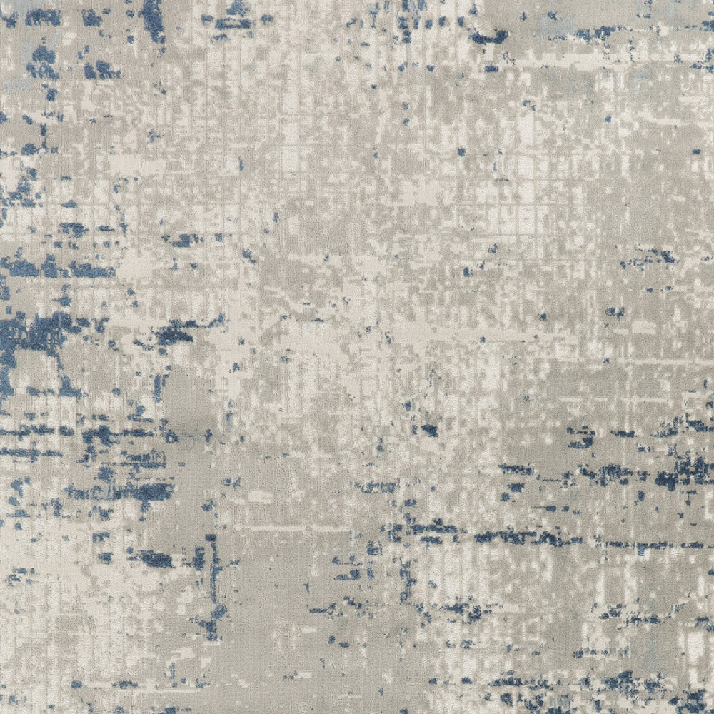 8" X 10" Blue and Gray Abstract Power Loom Area Rug