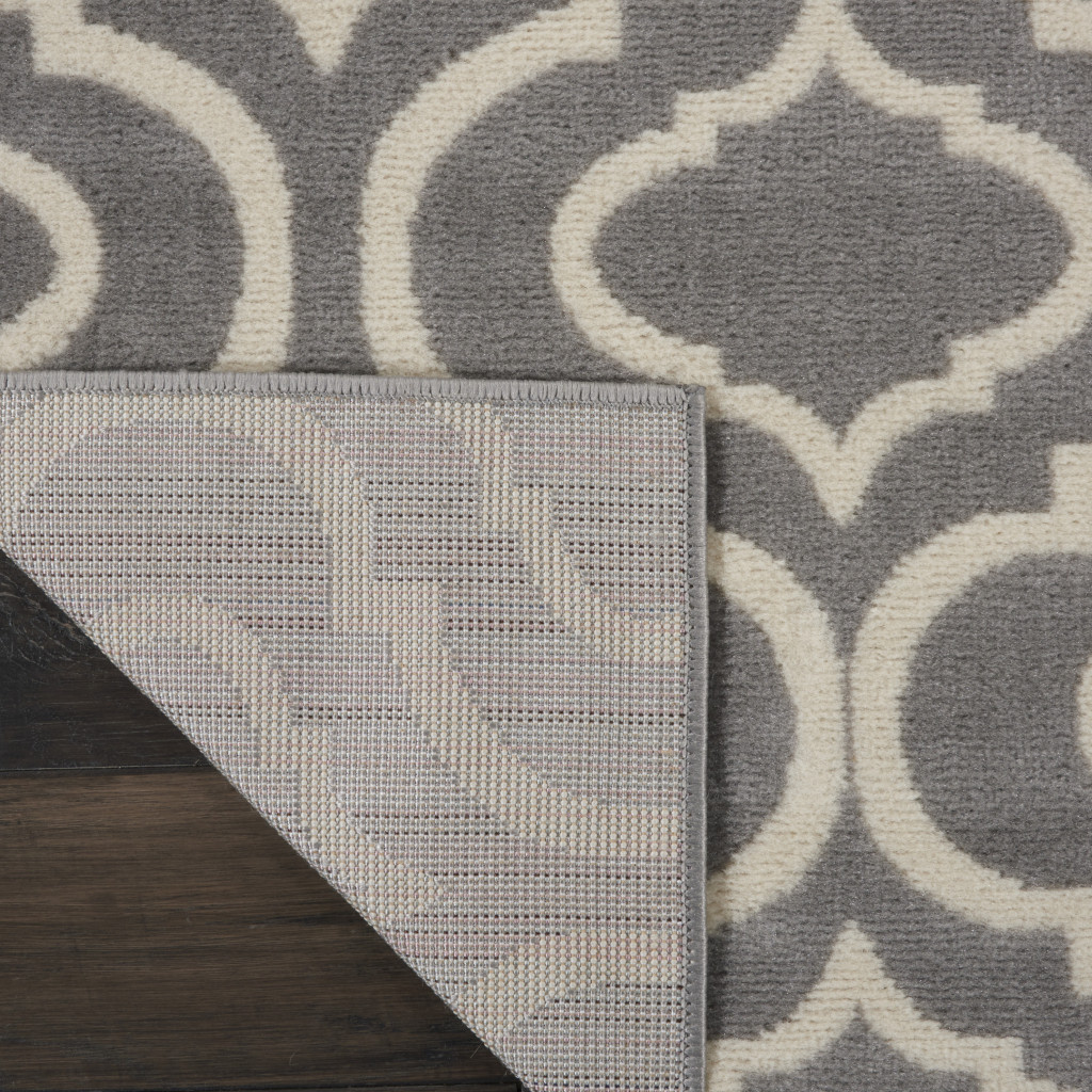 2" X 4" Gray Moroccan Power Loom Area Rug