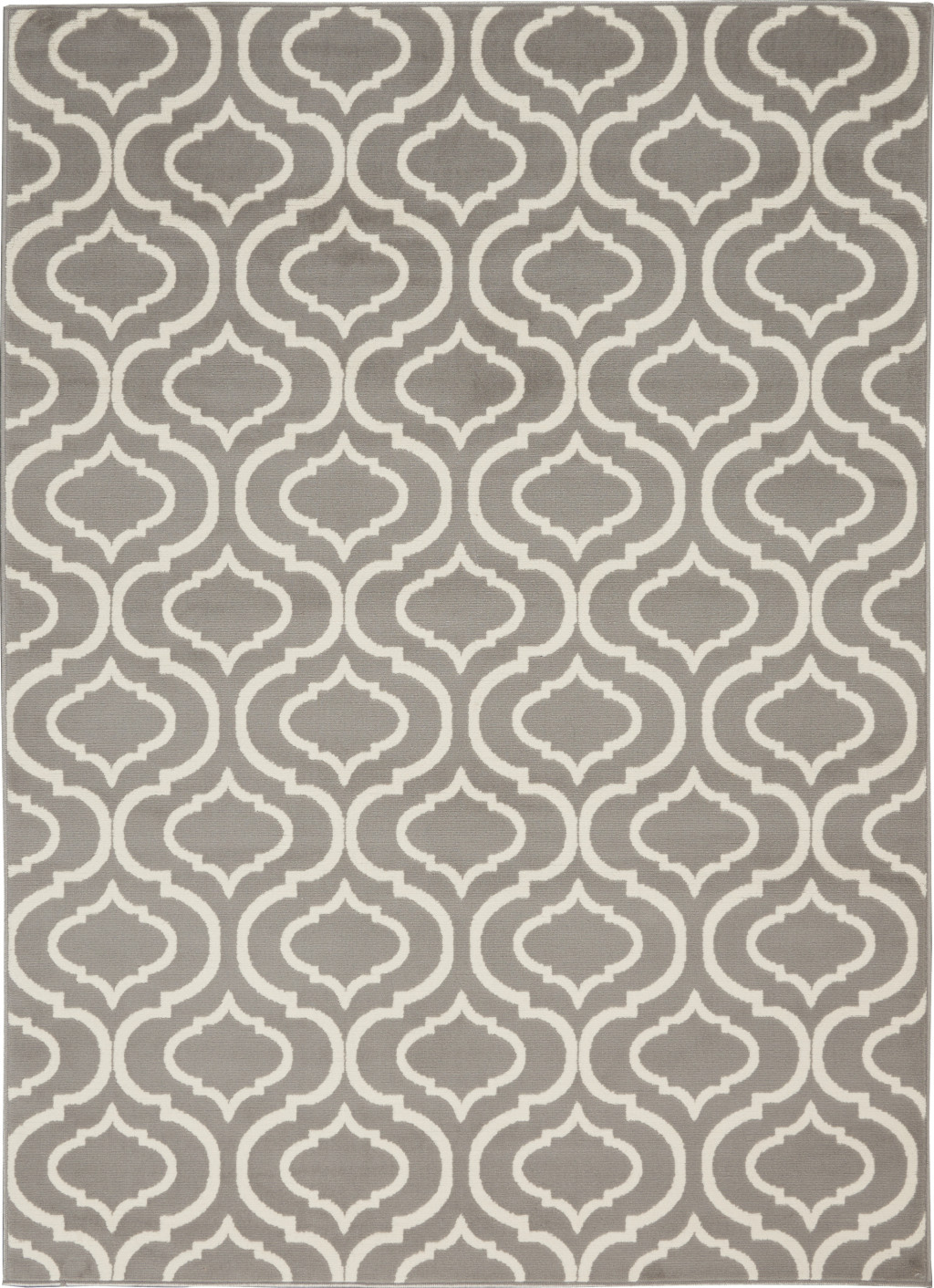4" X 6" Gray Moroccan Power Loom Area Rug