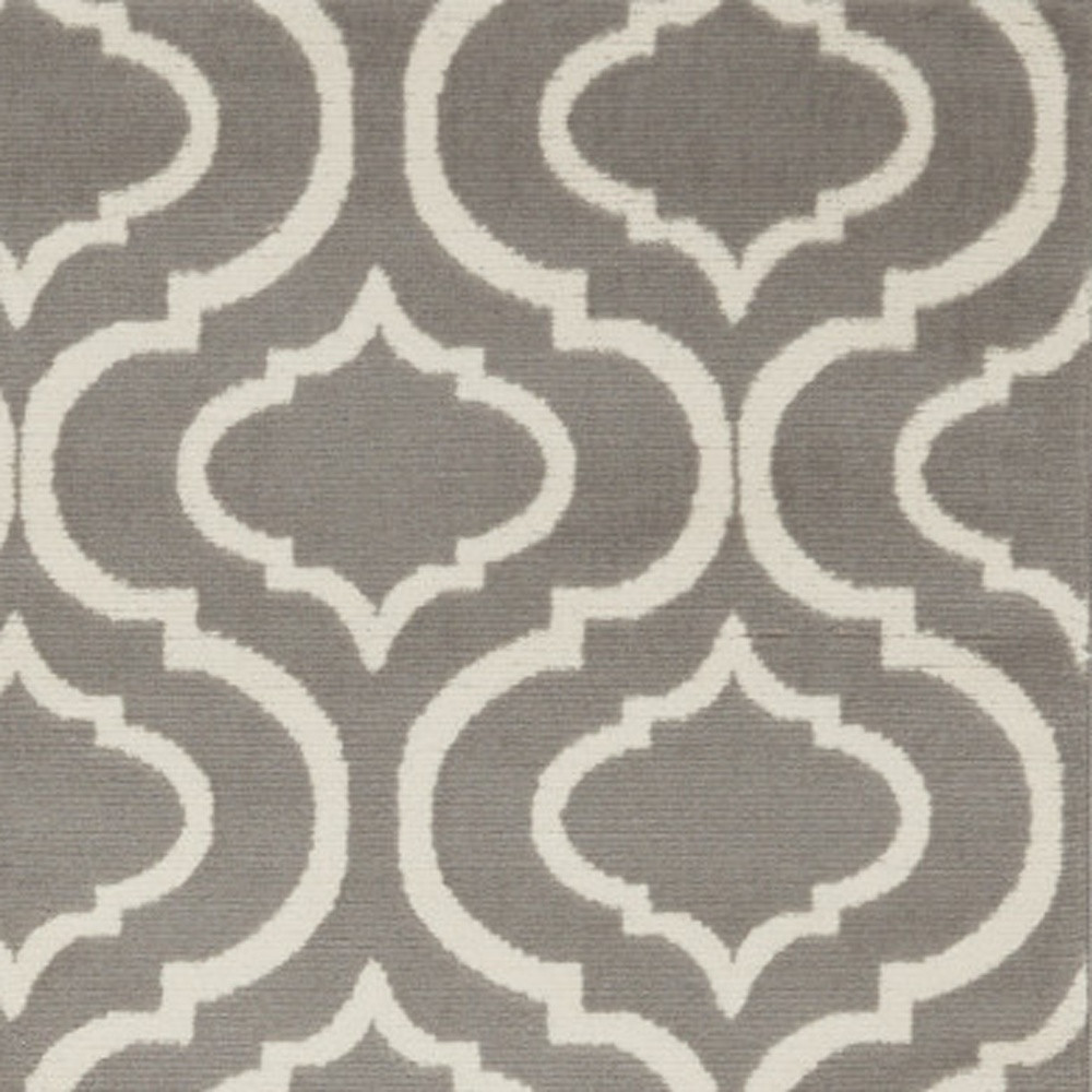 4" X 6" Gray Moroccan Power Loom Area Rug