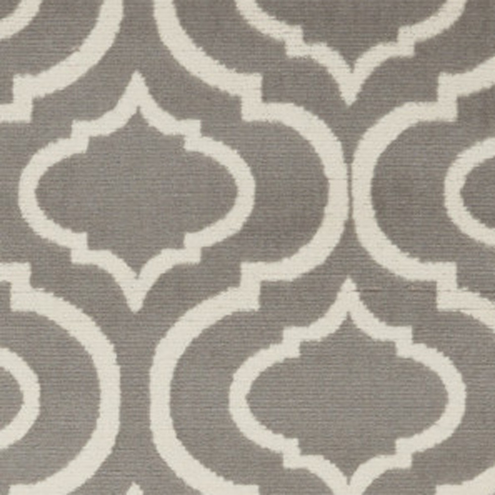 4" X 6" Gray Moroccan Power Loom Area Rug