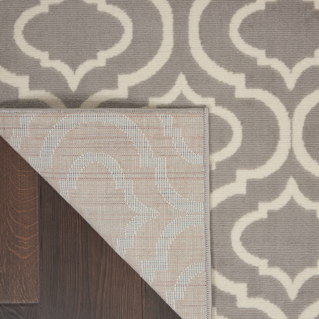 6" X 9" Gray Moroccan Power Loom Area Rug