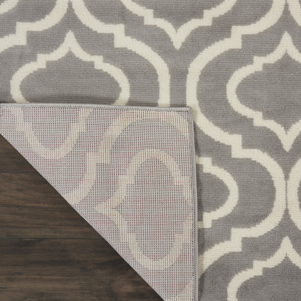 8" X 10" Gray Moroccan Power Loom Area Rug