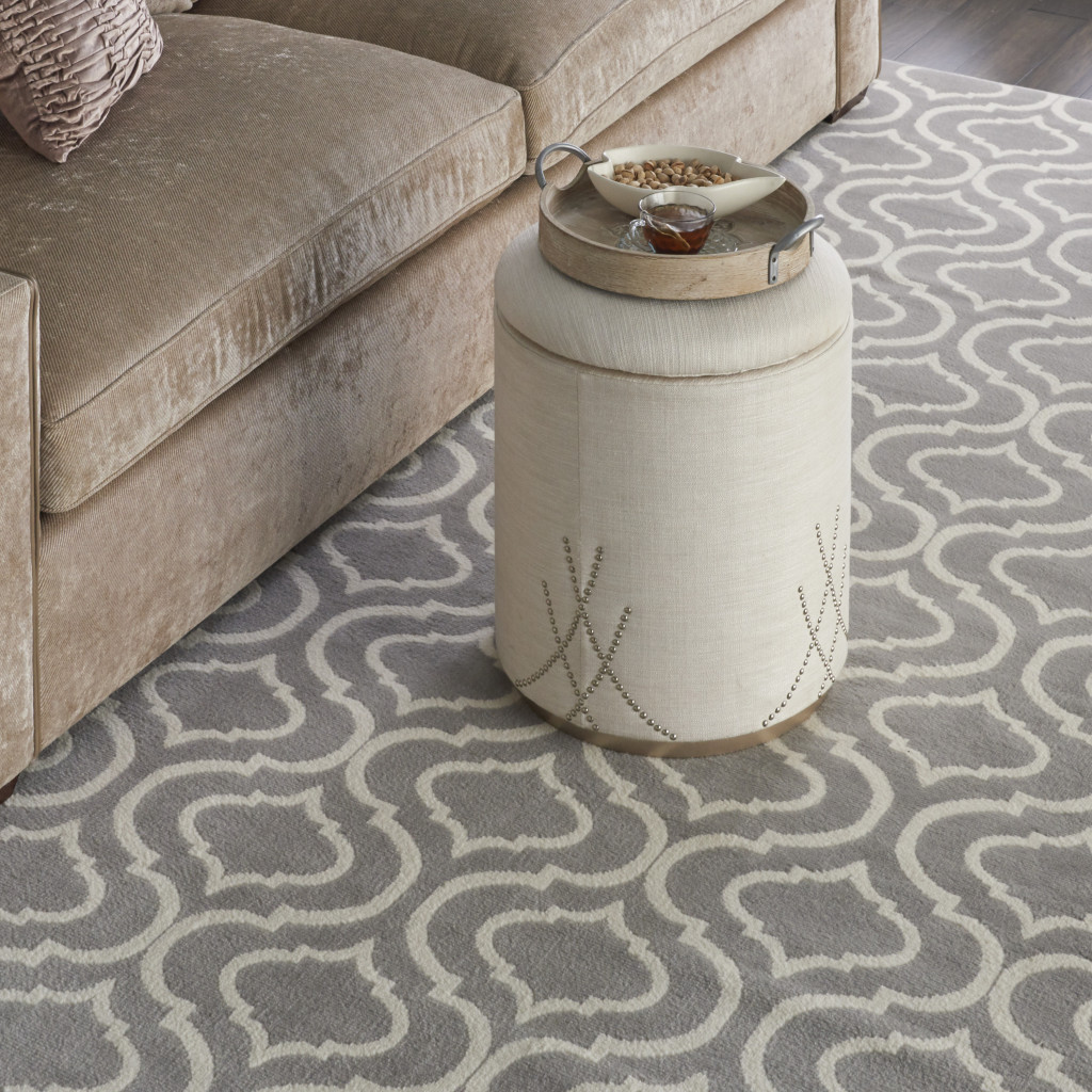 8" X 10" Gray Moroccan Power Loom Area Rug
