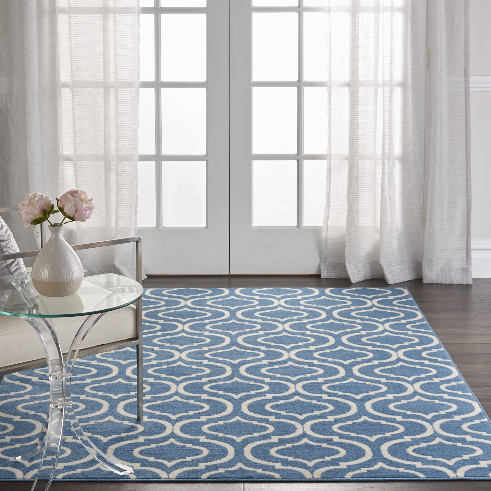 6" X 9" Gray Moroccan Power Loom Area Rug